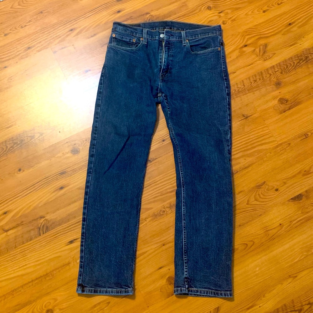 Dark blue Levi’s 514 jeans, Men’s size 34x30. Lightly worn